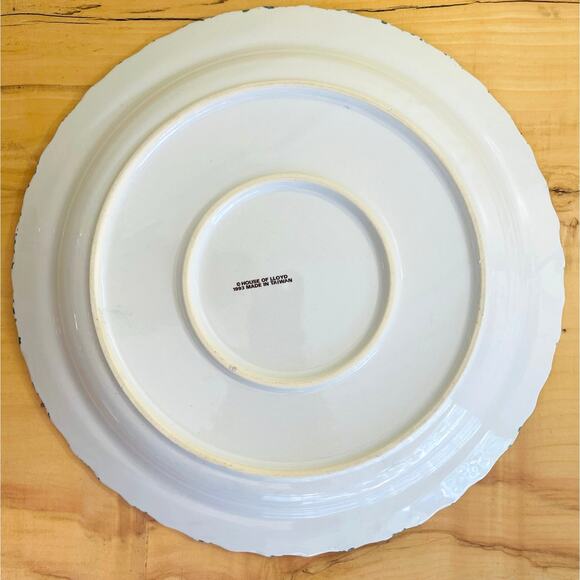 Vintage House Of Lloyd Pie Plate Dish Apples Basket Folk Country Cottage - Picture 5 of 9